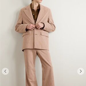 NWT SÉFR Insight Gingham Woven Suit Blazer Jacket